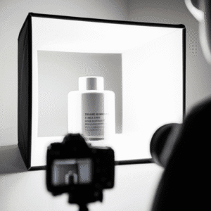 Fotografía profesional de producto para ecommerce en un estudio minimalista