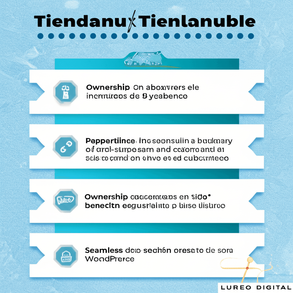 Gráfico comparativo de Tiendanube y WooCommerce para decisiones de compra online.
