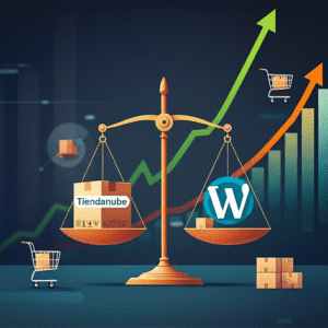 Comparación visual entre Tiendanube y WooCommerce