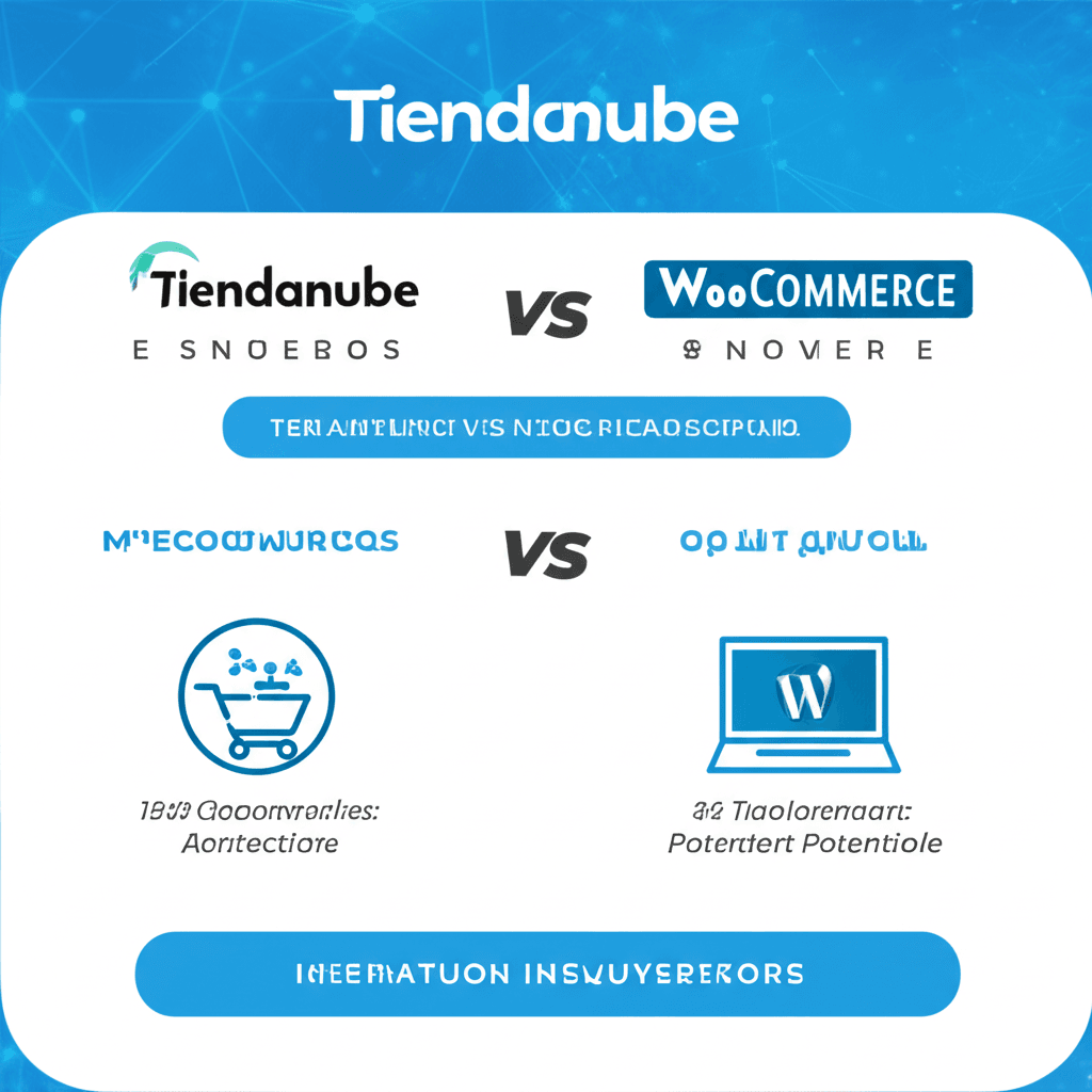 Comparativa de integraciones entre plataformas de e-commerce, destacando WooCommerce.