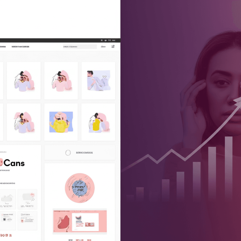 Comparativa visual entre una plantilla estática y un diseño web flexible para e-commerce.